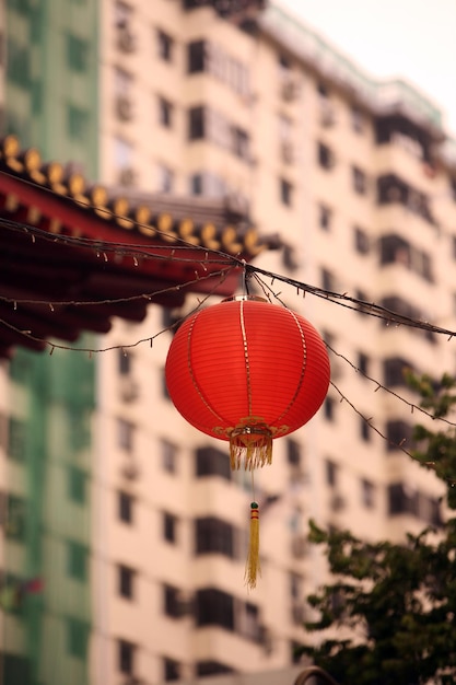 Photo low angle view of red lantern