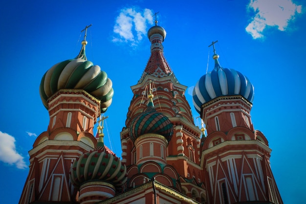 Low angle view of the red square in moscow