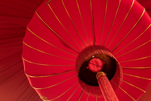 Photo low angle view of red umbrella