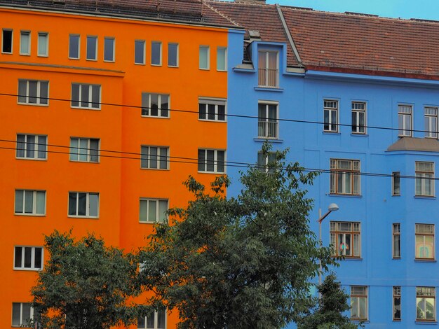 Low angle view of residential building