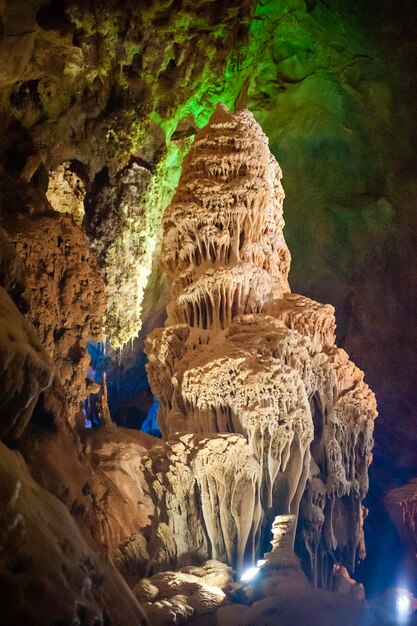 Low angle view of rock formation in cave