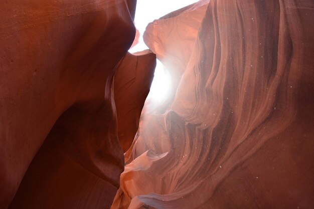 Low angle view of rock formation