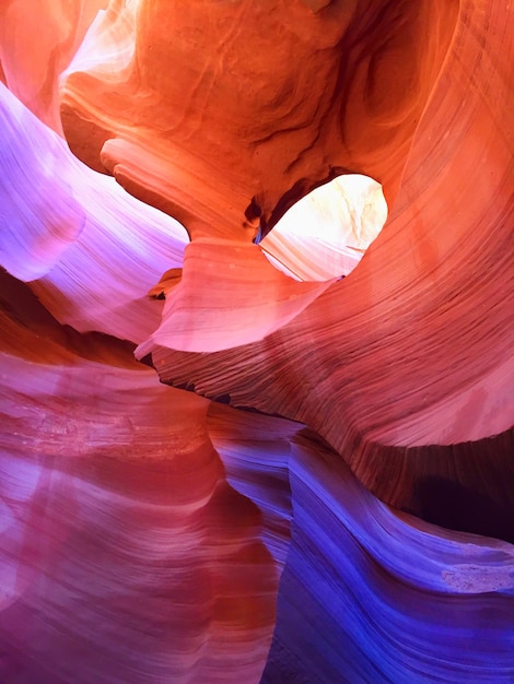 Low angle view of rock formation