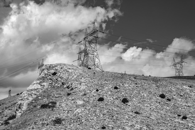 Low angle view of rocks against sky in turkey