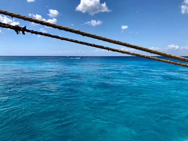 Low angle view of sea against sky