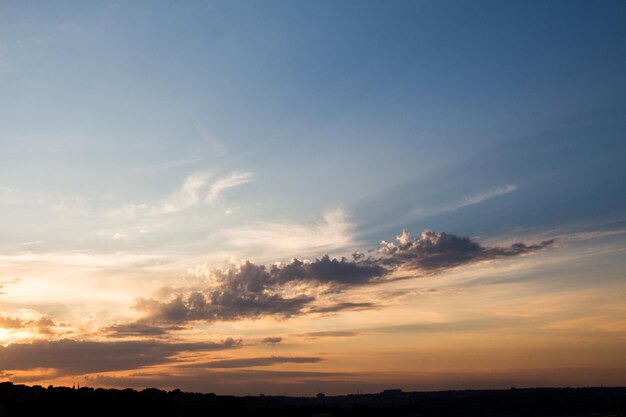 Low angle view of silhouette landscape against sky during sunset