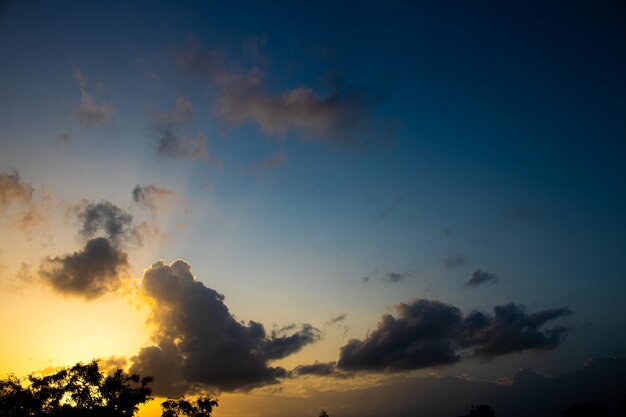 Low angle view of sky during sunset