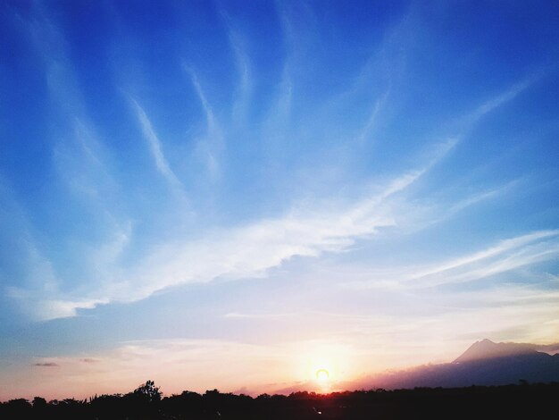 Low angle view of sky during sunset