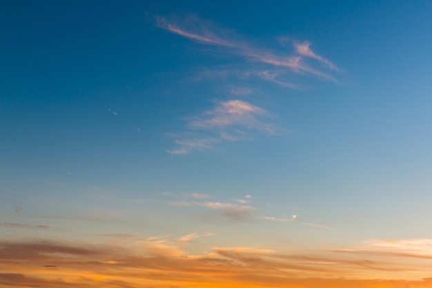 Low angle view of sky during sunset