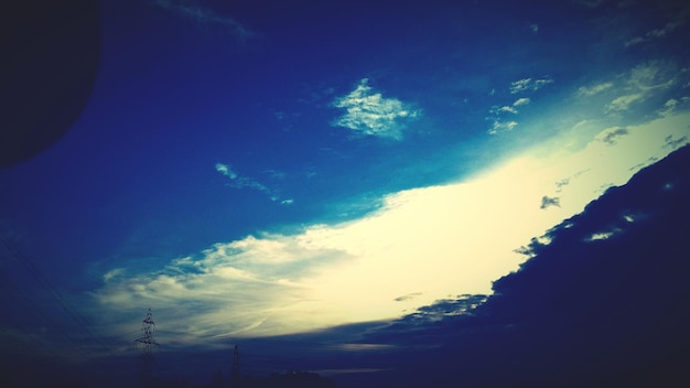 Low angle view of sky at dusk