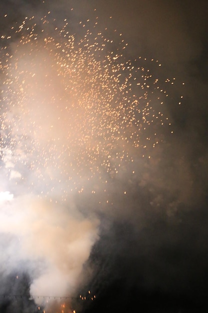 Low angle view of sky at night on firework