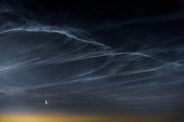 Photo low angle view of sky at night