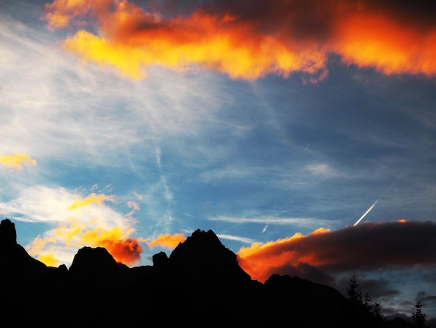 Low angle view of sky during sunset