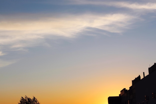 low angle view of sky at sunset