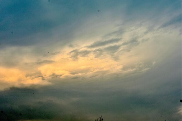 Low angle view of sky at sunset