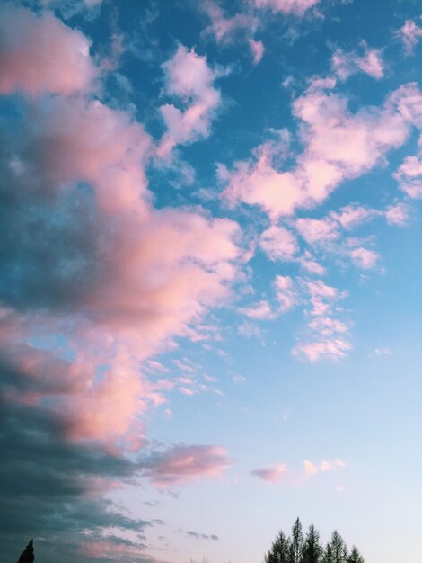 Low angle view of sky at sunset