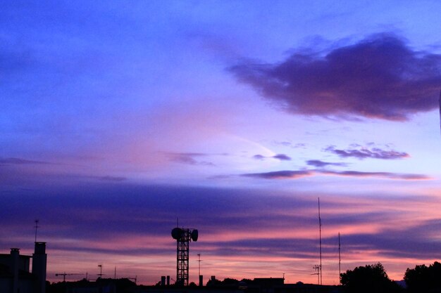 Low angle view of sky at sunset