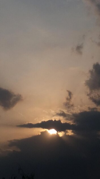 Low angle view of sky at sunset