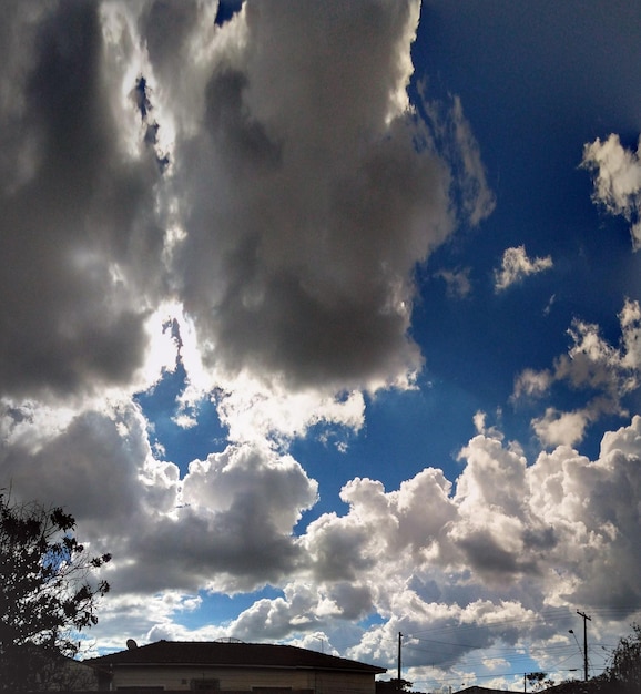 Foto vista del cielo ad angolo basso