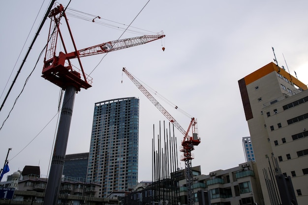 Low angle view of skyscrapers against sky