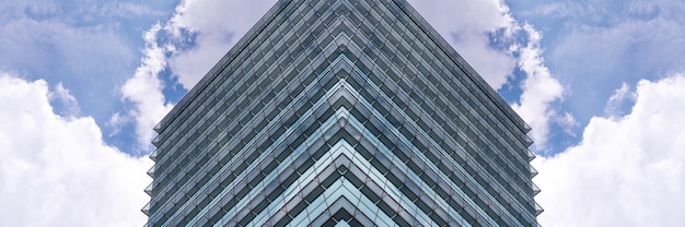 Low angle view of skyscrapers in Taipei, Taiwan