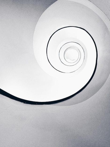 Low angle view of spiral staircase