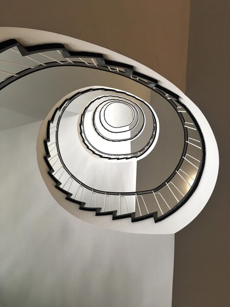 Low angle view of spiral staircase