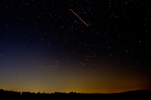 Low angle view of stars in sky at night