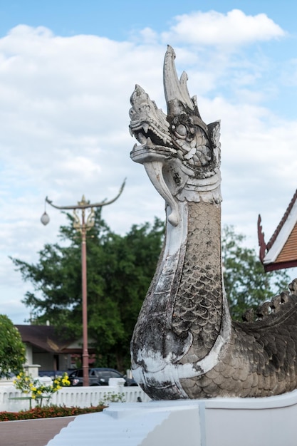 Low angle view of statue against sky