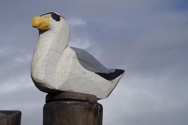 Foto vista a bassa angolazione della statua contro il cielo