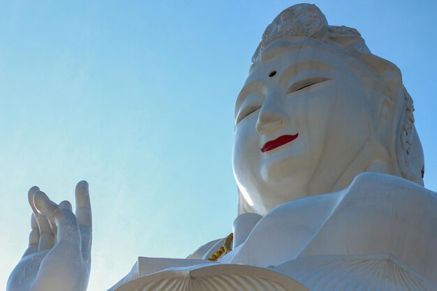 Foto vista a bassa angolazione della statua contro il cielo