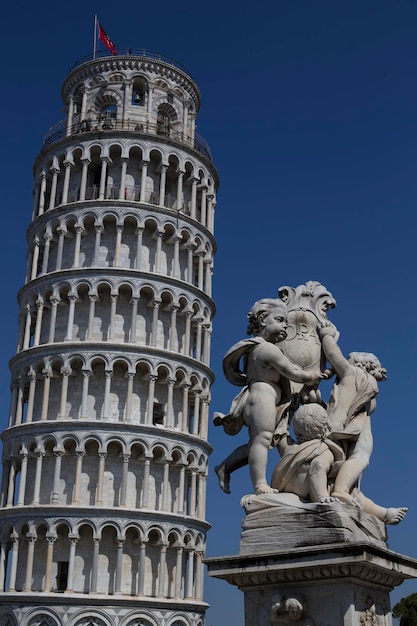 Foto vista a basso angolo della statua