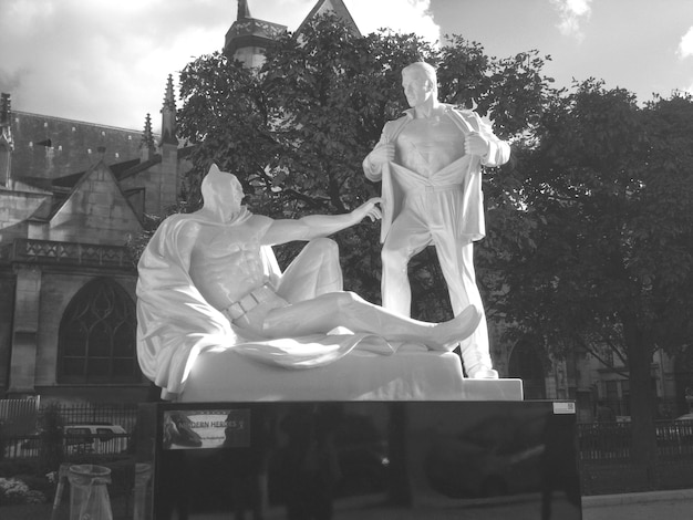 low angle view of statue
