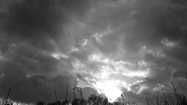 Low angle view of storm clouds in sky