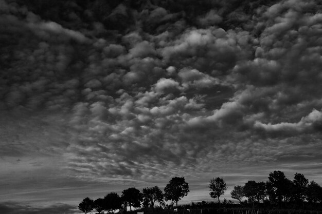 Low angle view of storm clouds