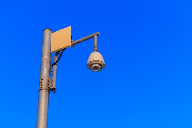 Low angle view of street light against clear blue sky