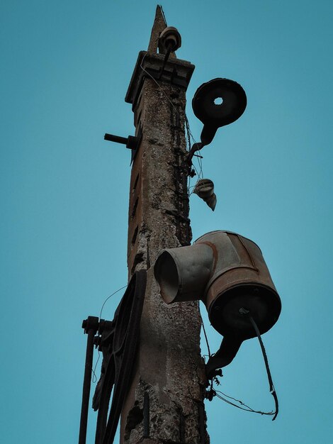 Low angle view of street light against clear sky