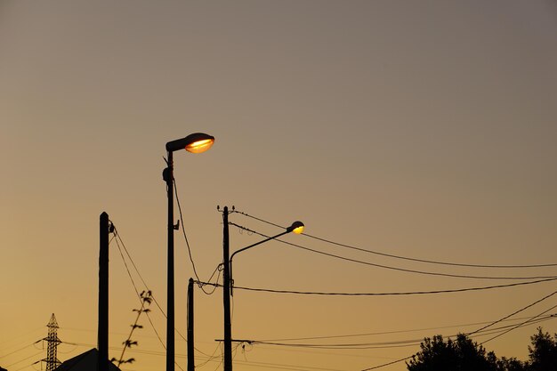 Low angle view of street light against clear sky