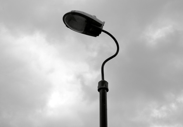 Low angle view of street light against sky