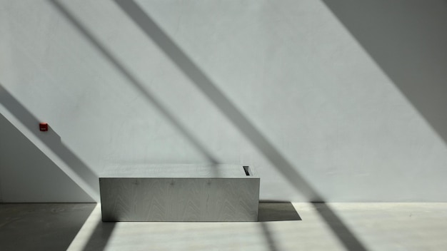 low angle view of sunlight falling on white wall