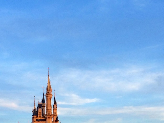 Low angle view of temple against sky