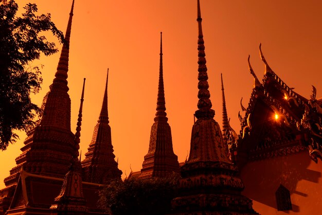 Low angle view of temple against sky