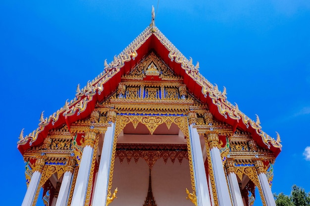 Low angle view of temple against sky