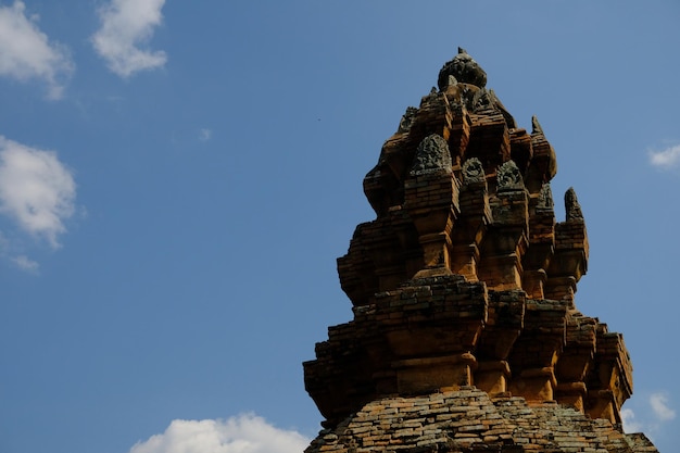 Low angle view of temple against sky