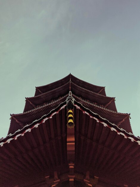 Photo low angle view of temple building against clear sky