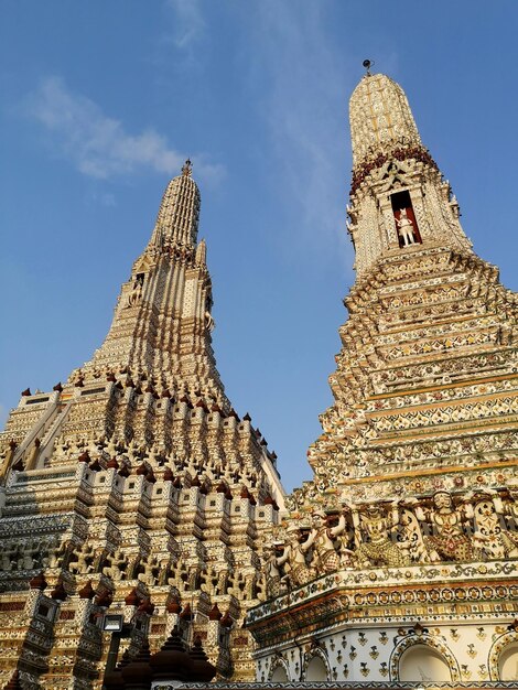 Low angle view of temple building against sky