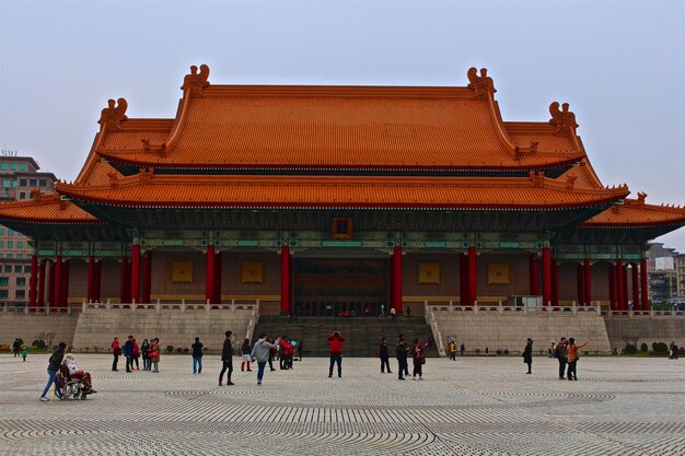 Low angle view of temple