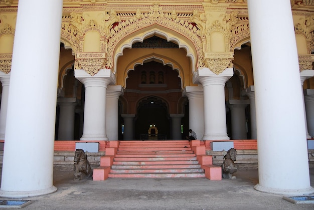 Low angle view of thirumalai nayakkar mahal