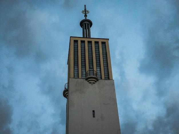 Low angle view of tower against sky