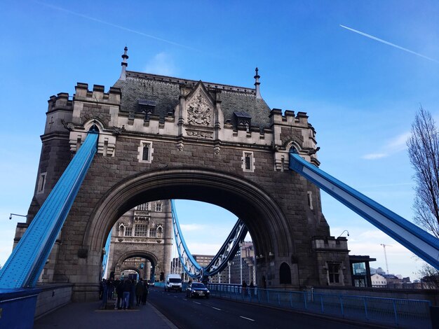 Low angle view of tower bridge